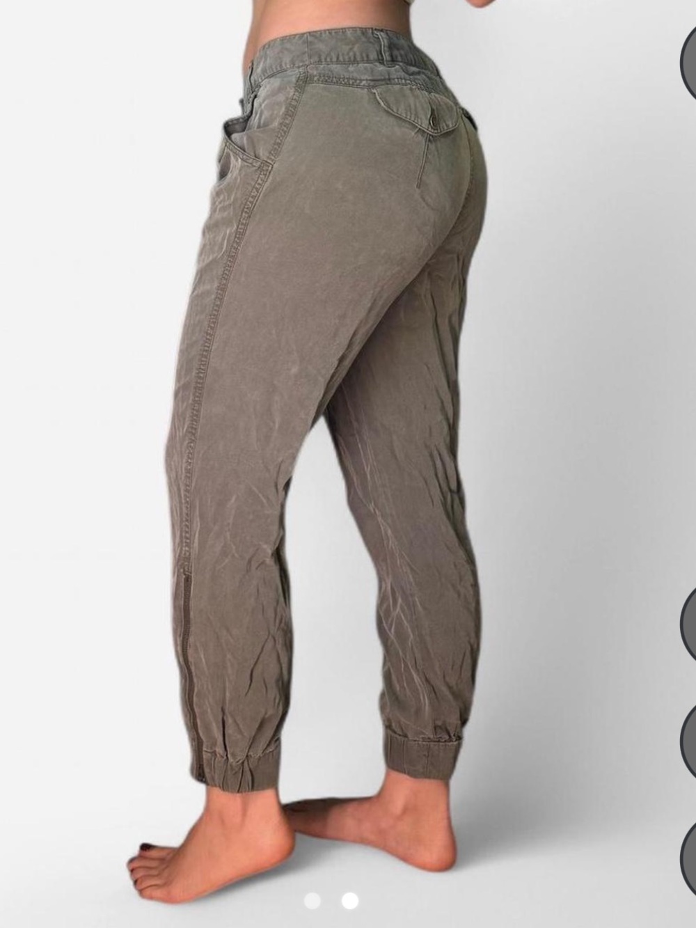 GAP Olive-Taupe Elastic Cuffed Jogger Pants